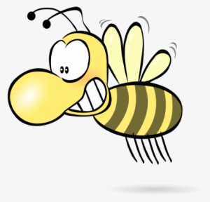 Image Black And White Transparent Bees Bee Illustration - Cartoon Bee No Background