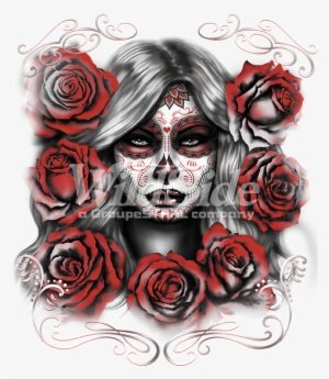 Sugar Girl With Red Roses