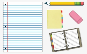 School Supplies - Binder And Paper Clip Art