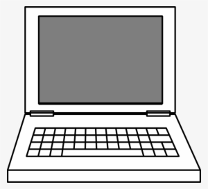 Svg Free Laptop Clip Art At Clker Com Vector - Simple Drawing Of Laptop