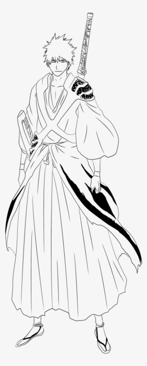 Clip Art Transparent Ichigo Lineart By Tobeyd On Deviantart - Bleach ...