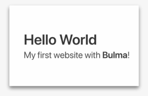 Backed With Bulma - Parallel