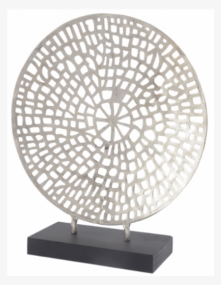 Libra Silver Coral Cage Textured Aluminium Sculpture - Gold Coral Cage Round Wall Plaque Textured Aluminium