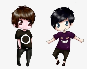 Clip Art Freeuse Stock Adorable Dan And Phil Phandom - Phan Art Transparent