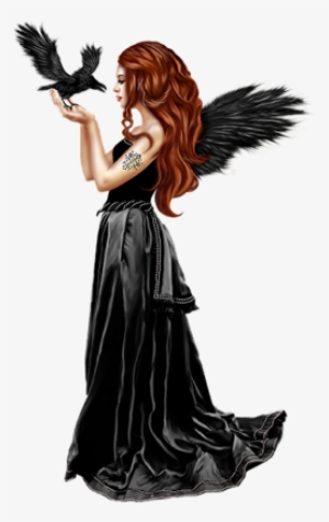 Clipart Royalty Free Stock Free And Raven Cross Stitch - Gothic Angel Png Transparent