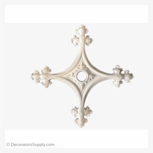 Plaster Medallion Gothic 20" D X 1 1/2" Relief X 1 - Plaster