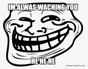 Troll Face Wall Decal Sticker 25" X 20"