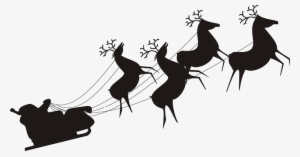 Santa Sleigh Png - Santa Sleigh Silhouette Png