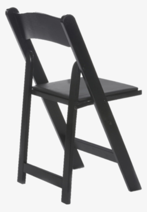 Black Wood Folding Chair - Furniture