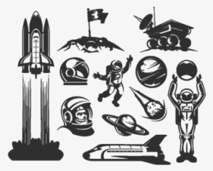 Set Of Vector Icons Space - Vector Graphics