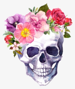 Skull With Flower Crown