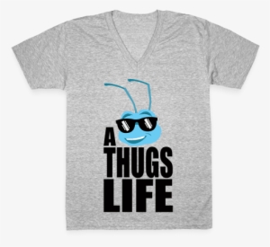 A Thugs Life V-neck Tee Shirt - T-shirt