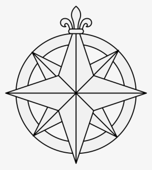 Compass Rose - Line Drawing Compass Rose - 1237x1396 PNG Download - PNGkit