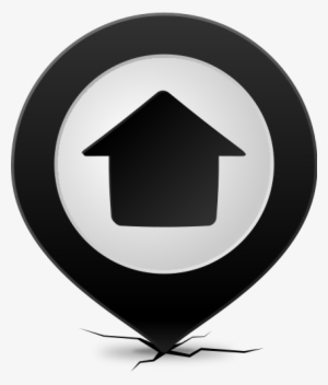 Location Map Pin Home Black - Real Estate