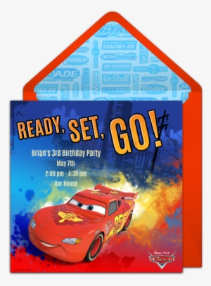 Cars Lightning Mcqueen Online Invitation