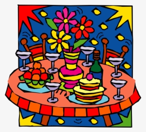 Free Graphics Of Parties Table - Free Clipart Party Food