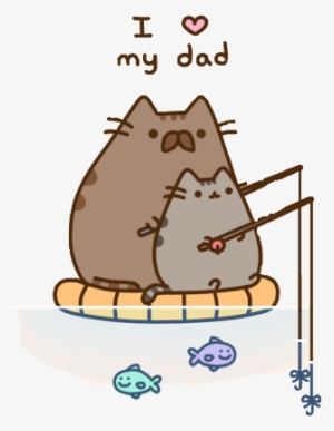 Cat, Dad, And Pusheen Image - Love My Dad Gif