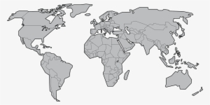 Simplified Angular World Map - Carte Du Monde Vierge