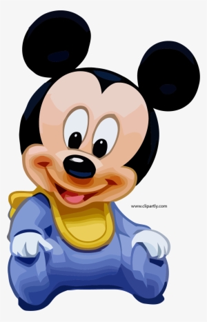 Mickey Kid Staying Clipart Png - Dibujo De Mickey Bebe