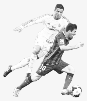 Messi Drawing Full Body - Messi Y Cr7 Png