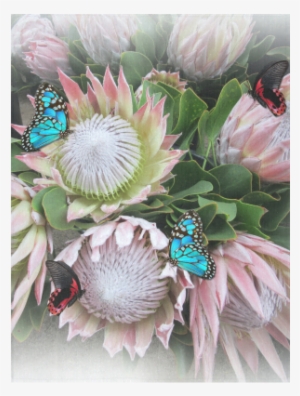 King Protea & South Africa Cotton Linen Wall Tapestry - King Protea