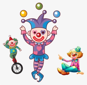 Hand Drawn Cartoon Cute Clown Decoration Vector - Fun At Work Invitation