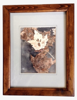 Hill, Autumn Maple Leaf Watercolor Painting Works On - Picture Frame