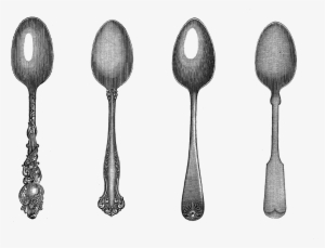 Drawn Spoon Teaspoon - Vintage Spoon Illustration And Png