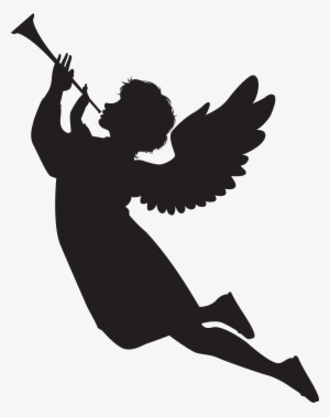 Angel Fanfare Png Clip Art Image Gallery - Christmas Angel Silhouette Png