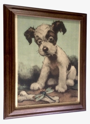 John Knowles Hare A Bone To Pick, Puppy Dog Lithograph - Dog Art By John Knowles Hare