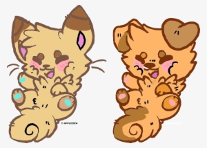 Wolf And Kitten Adoption By Kawaii Art - Kawaii Wolf Transparent