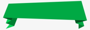Green Banner - Vector Png Origami Banner