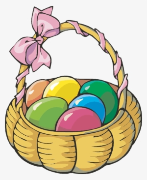Web Design Clip Art - Basket Of Easter Eggs