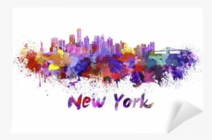 Gallery Direct Paulrommer's 'new York Skyline In Watercolori'