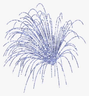 Blue Firework - Blue Fireworks White Background