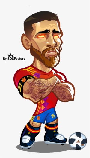 Sergio Ramos Caricature Football Soccer, Football Players, - Caricaturas Sergio Ramos