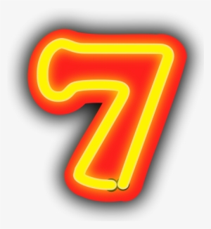 Neon Numerals 7 Clipart Png For Web