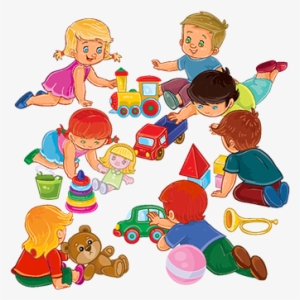 Little Boys And Girls Sitting On The Floor Playing - Imagenes De Niños Jugando Con Juguetes Animados