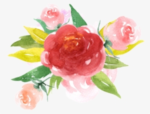Hand Painted Red Rendering Flower Png Transparent