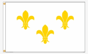 Flagline Fleur-de-lis - 3'x5' Nylon Flag (3/white)