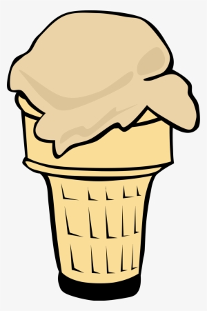 Fast Food, Dessert, Ice Cream Cone, Single - One Scoop Ice Cream Clipart