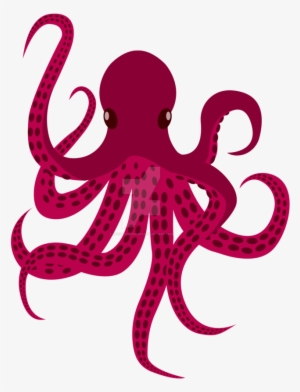 Red Octopus By Carocollins - Octopus Vector Png