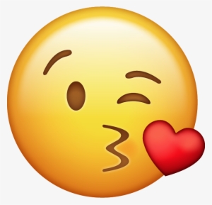 Download Kiss With Heart Iphone Emoji Jpg - Kiss Face Emoji Png