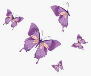 Pink Butterfly Vector Png - Floral Flower Wall Mural 39