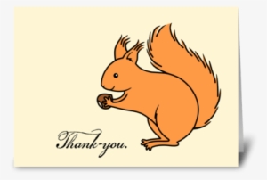 Thank-you Red Squirrel Greeting Card - Greeting Card