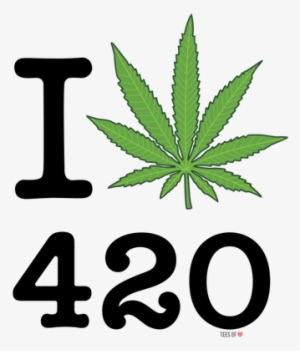 I Love 420 T-shirt Only $12 - Grey Marijuana Leaf