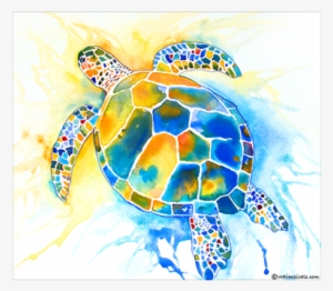 Watercolor Paintingwatercolor Projectssilk Painting - Sea Turtles Silk Painting