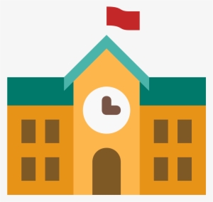 School Building Icon - School Icon Vector Png