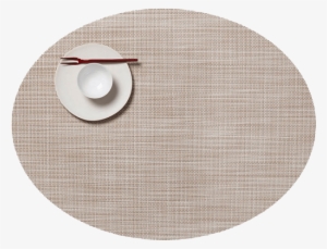 Table - Chilewich Mini Basketweave Placemat Oval