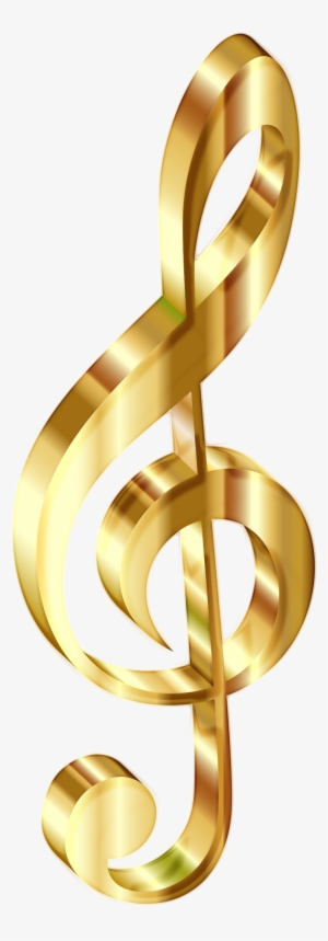 This Free Icons Png Design Of Gold 3d Clef Enhanced